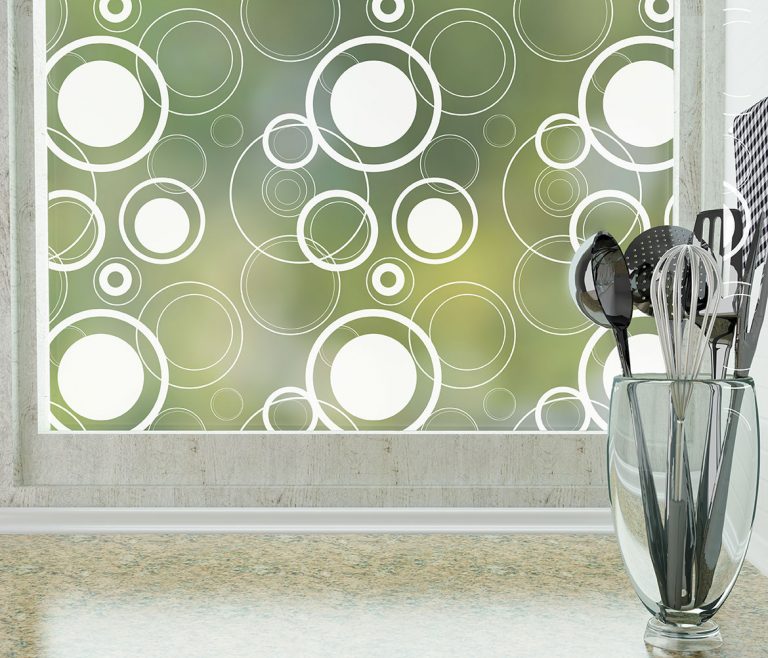 Retro Dots Modern Privacy Window Film Modern Window Film